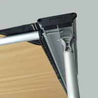 Outsunny Tendalino da Tetto Auto Laterale e Impermeabile con Altezza Regolabile, 2.5x1.6m, Cachi(m-8)