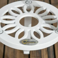 Outsunny 3 Pcs Aluminium Bistro Set Garden Furniture Dining Table Chairs Antique Outdoor Seat Patio Seater White(m-8)