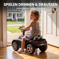 AIYAPLAY Rutschauto Kinder Porsche Rutschfahrzeug mit Hupe Licht Motorgeräuschen, für 18–36 Monate, Mattschwarz(m-7)