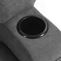 HOMCOM Dual Motor Recliner Chair, 55° Electric Lift Chair for Elderly, Recliner Armchair with Massage and Heat, Dark Grey(m-10)