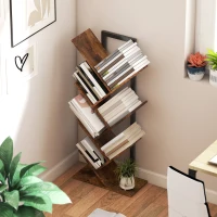 HOMCOM Six-Section Tree Bookcase - Wood-Effect(m-7)