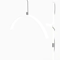 HOMCOM Half Moon Lash Light, 350° Rotatable Head, 7 Colours, Dimmable Beauty Floor Lamp, White(m-10)