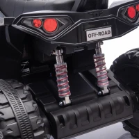 AIYAPLAY 24V 2 Seater Electric Quad Bike for Kids, Ride On Car ATV Toy w/ Forward Backward, for Boys Girls 3-8 Years, Black(m-12)