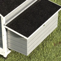 PawHut Coteț Căsuță pentru Găini cu Acoperiș Rabatabil 150x100x96.5 cm Gri(m-8)