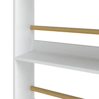 AIYAPLAY Bibliothèque Murale Enfant à 4 Niveaux, Étagère à Livre 3-8 Ans, Meuble de Rangement pour Salle de Jeux, Salon, Blanc(m-15)
