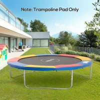 HOMCOM Coussin de protection pour trampoline de remplacement Ø 305 cm résistant aux rayons UV, anti déchirure multicolore(m-10)