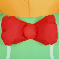 Outsunny Bonhomme Pain d'Épice Gonflable de Noël 2,5 m avec Lumières LED, Boîte Cadeau et Souffleur, Intérieur et Extérieur(m-7)