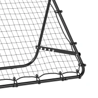 HOMCOM Adjustable Rebounder Net Kickback Target Goal for Teens Adults Training, Black(m-10)