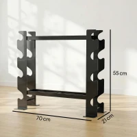 SPORTNOW Suport pentru greutăți cu 4 niveluri din oțel, capacitate 200 kg, 70x21x55 cm, negru(m-3)