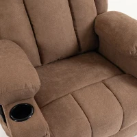 HOMCOM Dual Motor Recliner Chair, 55° Electric Lift Chair for Elderly, Recliner Armchair with Massage and Heat, Brown(m-10)