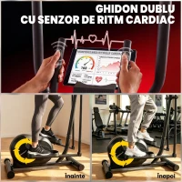 Bicicletă Eliptică SPORTNOW pentru Acasă, Silențioasă și Magnetică, Compatibilă cu Aplicații(m-7)