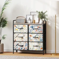 HOMCOM 6-Drawer Chest of Drawers - White(m-10)