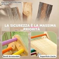 AIYAPLAY Gioco da Arrampicata con Triangolo e Pannello Scivolo ed Arrampicata, per Bambini 18-48 Mesi, Multicolore(m-5)
