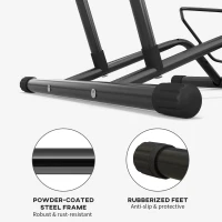 SPORTNOW Portable Bike Floor Stand, Freestanding Bike Rack for 16"-29" Kid's/Mountain/Road Bikes Home Garages Use(m-6)