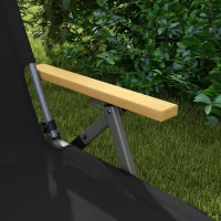Outsunny Chaise de camping chaise de pêche pliante et portable, dossier ajustable, appui-tête rembourré, 74 x 59,5 x 98 cm, noir(m-8)