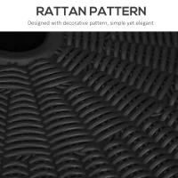Outsunny 29kg Water/Sand Filled Rattan-Effect Parasol Base(m-7)