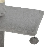 PawHut Floor to Ceiling Cat Tree, 230-250cm Multi-Level Cat Tower with Adjustable Height, Scratching Posts, Condo, Platforms(m-10)