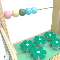 AIYAPLAY Baby Loopwagen met Wielen, Blokken en Opbergruimte, Montessori Activiteitencentrum, Groen, 1-3 Jaar(m-13)