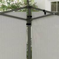 Outsunny Set 2 Pereți Laterali pentru Foișor 3x3 m și 3x6 m cu Ferestre, din PE și Plastic, 293x193 cm, Alb(m-8)