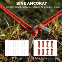 Outsunny Cort Familial Easy-pick-up pentru 4 Persoane, Albastru(m-9)
