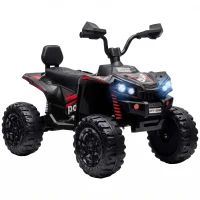 AIYAPLAY 24V 2 Seater Electric Quad Bike for Kids, Ride On Car ATV Toy w/ Forward Backward, for Boys Girls 3-8 Years, Black(m-1)