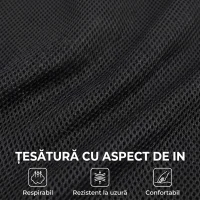 HOMCOM Scaun Gaming Ergonomic cu Masaj încălzit, Suport Picioare, Textil, Gri(m-7)