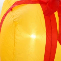 Outsunny Bonhomme Pain d'Épice Gonflable de Noël 2,5 m avec Lumières LED, Boîte Cadeau et Souffleur, Intérieur et Extérieur(m-8)