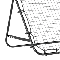 HOMCOM Adjustable Rebounder Net Kickback Target Goal for Teens Adults Training, Black(m-9)