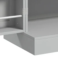 HOMCOM Armario Despensa de Cocina con 4 Puertas con Estantes Estantes Ajustables para Sala de Estar Comedor Gris(m-11)