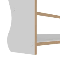 AIYAPLAY Kinderboekenkast voor aan de muur, kinderrek met 3 niveaus, wandrek met kantelbeveiliging, 60 x 15 x 73 cm, wit(m-13)