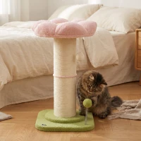 PawHut Cat Tree, Flower Cat Scratching Post with Thick Sisal Post, Dangling & Spring Balls, Bed, Kitty Activity Centre(m-8)