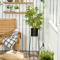 HOMCOM Artificial Plants Bamboo Tree in Pot Desk Fake Plants for Home Indoor Outdoor Decor, 15x15x60cm, Green(m-6)