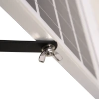 Outsunny Luz Solar Exterior con 54 LED IP65 Impermeable con Iluminación Blanca Fría y Mando a Distancia 68x37x16 cm Plata(m-8)