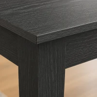 HOMCOM Dining Table for 4, 80L x 80W x 75Hcm, Modern Square Kitchen Table with Wood Effect Tabletop, Black Wood Effect(m-11)