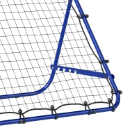 HOMCOM Adjustable Rebounder Net Kickback Target Goal for Teens Adults Training, Blue(m-10)