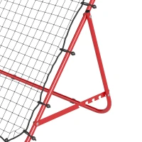 HOMCOM Adjustable Rebounder Net Kickback Target Goal for Teens Adults Training, Red(m-12)