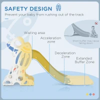 AIYAPLAY Space-Themed Baby Slide, Indoor Freestanding Kids Slide, for Ages 1.5-3 Years - Blue(m-4)