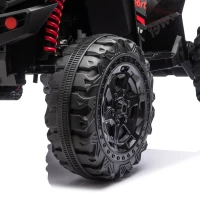 AIYAPLAY 24V 2 Seater Electric Quad Bike for Kids, Ride On Car ATV Toy w/ Forward Backward, for Boys Girls 3-8 Years, Black(m-10)