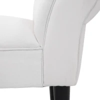HOMCOM Panca Fondo Letto Imbottita con Braccioli Arrotolati e 4 Piedini, 102x35x51 cm, Grigia(m-8)