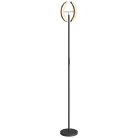 HOMCOM Lampă de Podea Reglabilă cu Telecomandă și Două Capete Rotative 350°, Reglare Temperatură Culoare 2700K-6000K, pentru Living și Dormitor, Negru(m-12)