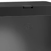 HOMCOM Poubelle Rectangulaire à Pédale, Poubelle Cuisine 56L, 3 Compartiments, Fermeture Douce, Acier Inox, 45,7x35,8x76cm Noir(m-12)