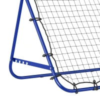 HOMCOM Adjustable Rebounder Net Kickback Target Goal for Teens Adults Training, Blue(m-9)