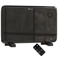 HOMCOM 1.2kW Freestand/On-Wall Electric Convector Heater, with Adjustable Thermostat - Black(m-11)