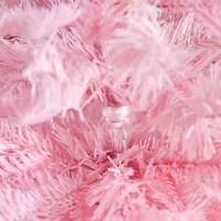 HOMCOM 4FT Artificial Christmas Tree Holiday Xmas Holiday Tree Decoration with Automatic Open for Home Party, Pink(m-8)