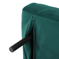 HOMCOM 3-in-1 slaapfauteuil, uitklapbare fauteuil met bedfunctie, verstelbare click-clack-rugleuning, poten van rubberhout, donkergroen(m-9)