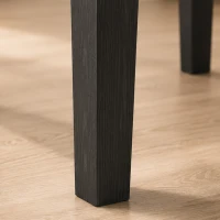 HOMCOM Dining Table for 4, 80L x 80W x 75Hcm, Modern Square Kitchen Table with Wood Effect Tabletop, Black Wood Effect(m-12)