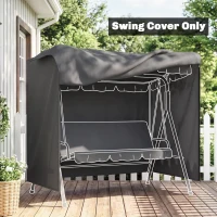 Outsunny 152 x 177cm Three-Seater Swing Chair Protective Cover Grey(m-8)