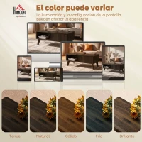 HOMCOM Mesa de Centro Elevable con Compartimento Oculto Estantes Abiertos Frontal Ondulado 100x48x41-56 cm Nogal(m-8)