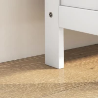 HOMCOM Narrow Shoe Cabinet with 3 Flip Drawers - White(m-9)