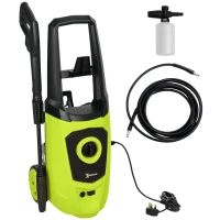DURHAND 1800W High Pressure Washer, 150 Bar Pressure, 510 L/h Flow, High-Performance Portable Power Washer Jet Wash Cleaner with 6M Hose, Snow Foam Bottle for Garden, Car, Furniture, Green(m-1)
